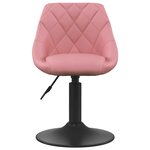 vidaXL Chaises pivotantes à manger lot de 2 Rose Velours