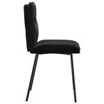 vidaXL Chaises à manger lot de 2 Noir Velours