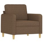vidaXL Ensemble de canapés 4 Pièces avec coussins marron tissu