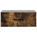 vidaXL Cabinet de chevet mural Chêne fumé 49 x 34 5 x 20 cm