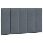 vidaXL Cadre de lit avec lumières LED gris foncé 90x190 cm velours