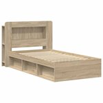 vidaXL Cadre de lit avec rangement Chêne Sonoma 75 x 190 cm