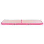 vidaXL Tapis gonflable de gymnastique avec pompe 800x100x10cm PVC Rose