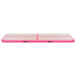 vidaXL Tapis gonflable de gymnastique avec pompe 800x100x10cm PVC Rose