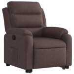 vidaXL Fauteuil inclinable marron foncé tissu