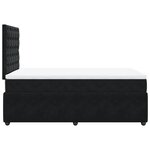 vidaXL Sommier à lattes de lit avec matelas noir 120x190 cm velours