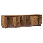vidaXL Meuble TV avec LED Bois Vieilli 180x38x49 cm Bois d'ingénierie