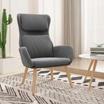 vidaXL Chaise de relaxation Gris foncé Velours