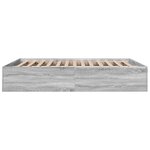 vidaXL Cadre de lit sonoma gris 160x200 cm bois d'ingénierie