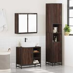 vidaXL Ensemble de meubles de salle de bain 3 Pièces Chêne marron