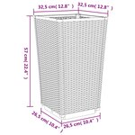 vidaXL Jardinières 2 Pièces bleu gris 32 5x32 5x57 cm PP