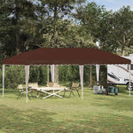vidaXL Tente de fête pop-up 575 x 290 x 245 cm Marron