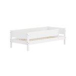 Flexa WHITE Banquette-lit 90 x 200 cm avec dossier et barriere avant pleine Blanc