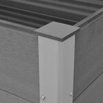 vidaXL Lit surélevé de jardin WPC 150x50x54 cm Gris
