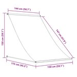 vidaXL Auvent rétractable 150x150 cm Bleu et blanc