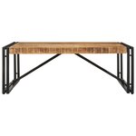 vidaXL Table basse 100x100x35 cm bois de manguier massif brut