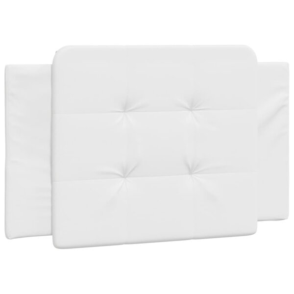 vidaXL Coussin de tête de lit Zadar blanc 90 cm similicuir