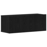 vidaXL Meuble TV Chêne noir 80 x 30 x 30 cm Bois d'ingénierie
