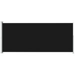 vidaXL Auvent latéral rétractable de patio 180x500 cm Noir