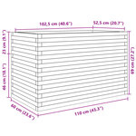 vidaXL Jardinière cire marron 110x60x68 5 cm bois de pin massif