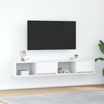 vidaXL Meubles TV 2 Pièces blanc 80x31x25 5 cm bois d'ingénierie