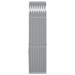 vidaXL Porte-bûches gris clair 80x45x190 cm acier galvanisé