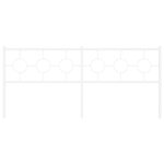 vidaXL Tête de lit métal blanc 193 cm