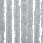 vidaXL Rideau anti-mouches gris 118x220 cm chenille