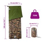 vidaXL Sac de couchage pour adultes camping 3 saisons