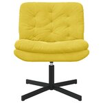 vidaXL Fauteuil relaxant pivotant Jaune 63 x 75 x 76 cm Velours