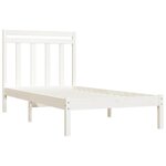 vidaXL Cadre de lit sans matelas blanc 100x200 cm bois massif