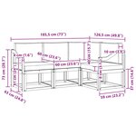 vidaXL Ensemble de canapés d'extérieur 4 pc Gris Naturel et Clair