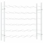 vidaXL Casier à bouteilles pour 36 bouteilles Blanc Métal