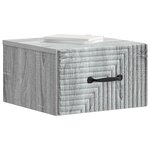 vidaXL Cabinet de chevet mural Sonoma gris 34 5 x 33 x 20 cm