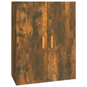 vidaXL Armoire murale suspendue Chêne fumé 69 5x34x90 cm