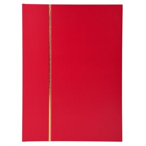 Album De Timbres Simili-cuir 16 Pages Noires - 22 5x30 5 Cm - Rouge - Exacompta