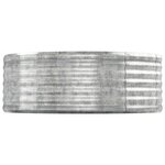 vidaXL Lit surélevé de jardin Acier enduit de poudre Argenté