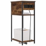 vidaXL Cabinet de chevet Chêne fumé 41 x 28 x 76 cm Bois d'ingénierie