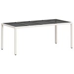 vidaXL Ensemble à manger de jardin et coussins 9 Pièces blanc rotin verre