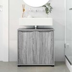 vidaXL Armoire de lavabo de salle de bain Gris Sonoma 60 x 30 x 60 cm