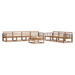 vidaXL Ensemble de canapés d'extérieur 8 Pièces Naturel