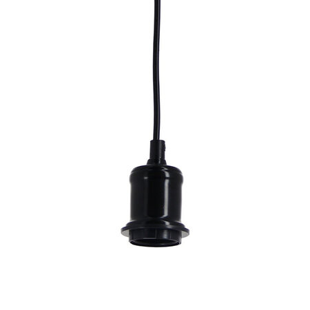 Suspension à douille noire  style vintage  100 cm de câble  culot e27