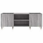 vidaXL Armoire à disques sonoma gris 121x38x48 cm bois d'ingénierie