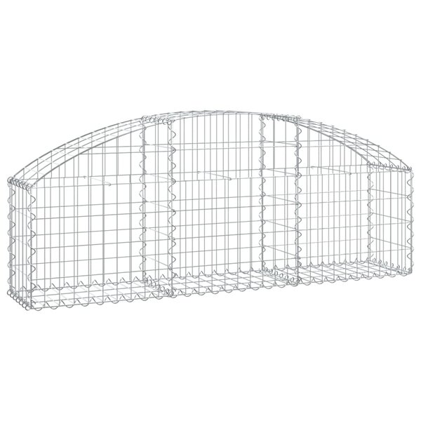vidaXL Panier de gabions arqué 150x30x40/60 cm Fer galvanisé