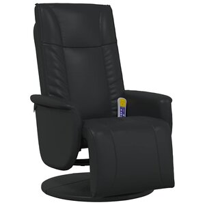 vidaXL Fauteuil de massage pivotant Noir 71 x 90 x 105 cm Simili cuir