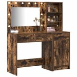 vidaXL Table de Toilette avec tiroir 2 Pièces Marron Bois d'ingénierie