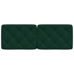 vidaXL Coussin de tête de lit vert foncé 140 cm velours