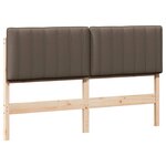 vidaXL Tête de lit capitonnée Marron et Taupe 160 cm Pin massif