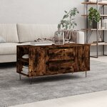 vidaXL Table basse chêne fumé 102x44 5x50 cm bois d'ingénierie