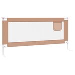 vidaXL Barrière de sécurité de lit d'enfant Taupe 200x25 cm Tissu